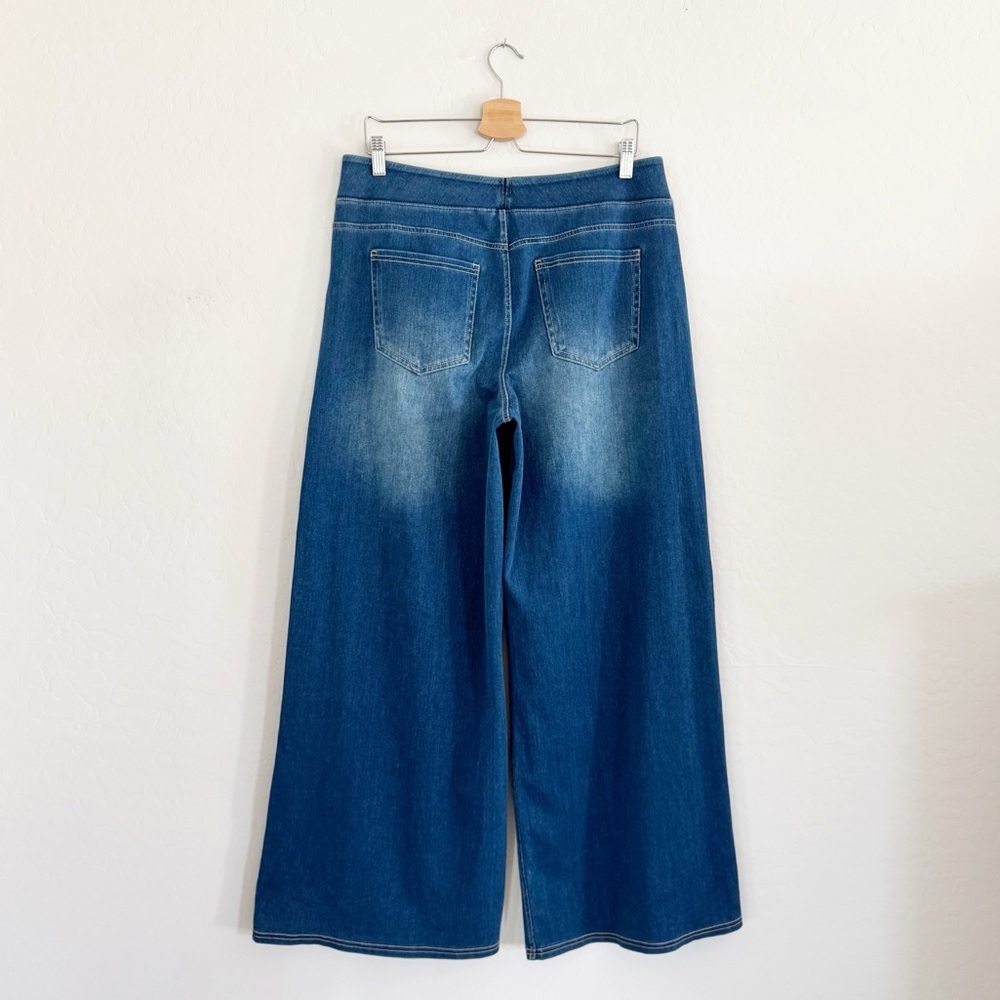 NEW HALARA Flex High Waisted Multiple Pockets Baggy Wide Leg Jeans Size 1X - Picture 4 of 15